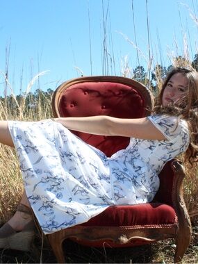 Floral V Neck Maxi Dress